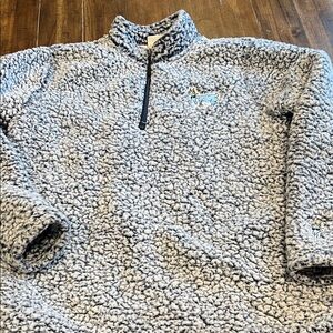 Goat Navy blue Sherpa Quarter-Zip Pullover large